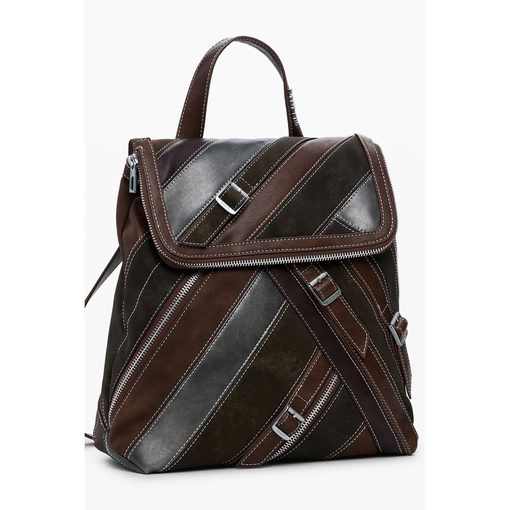 Marrone Poliuretano Women Backpack - Image 2