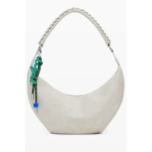Beige Polyurethane Women's Handbag