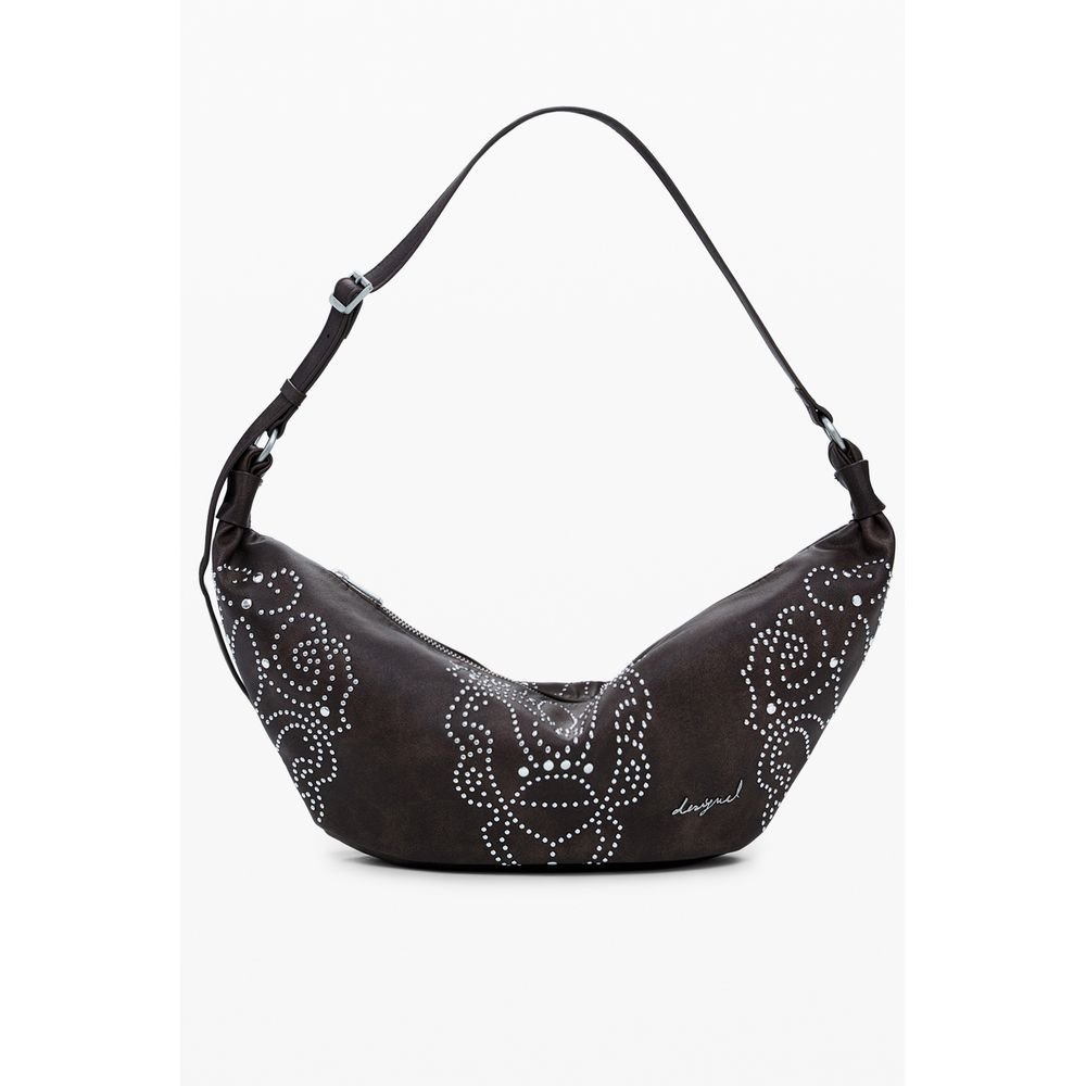 Brown Polyethylene Women Handbag
