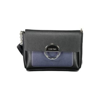 Black Polyurethane Women Shoulder Bag