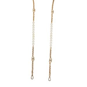Black Leather Gold Chain Bag Accessory Shoulder Strap