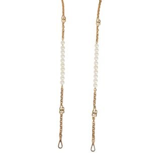 Black Leather Gold Chain Bag Accessory Shoulder Strap