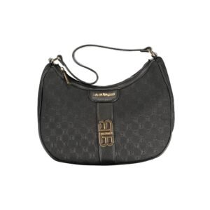 Black Polyester Women Handbag