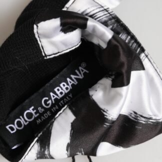 Black White DG Logo Silk 1 Pair Wristband