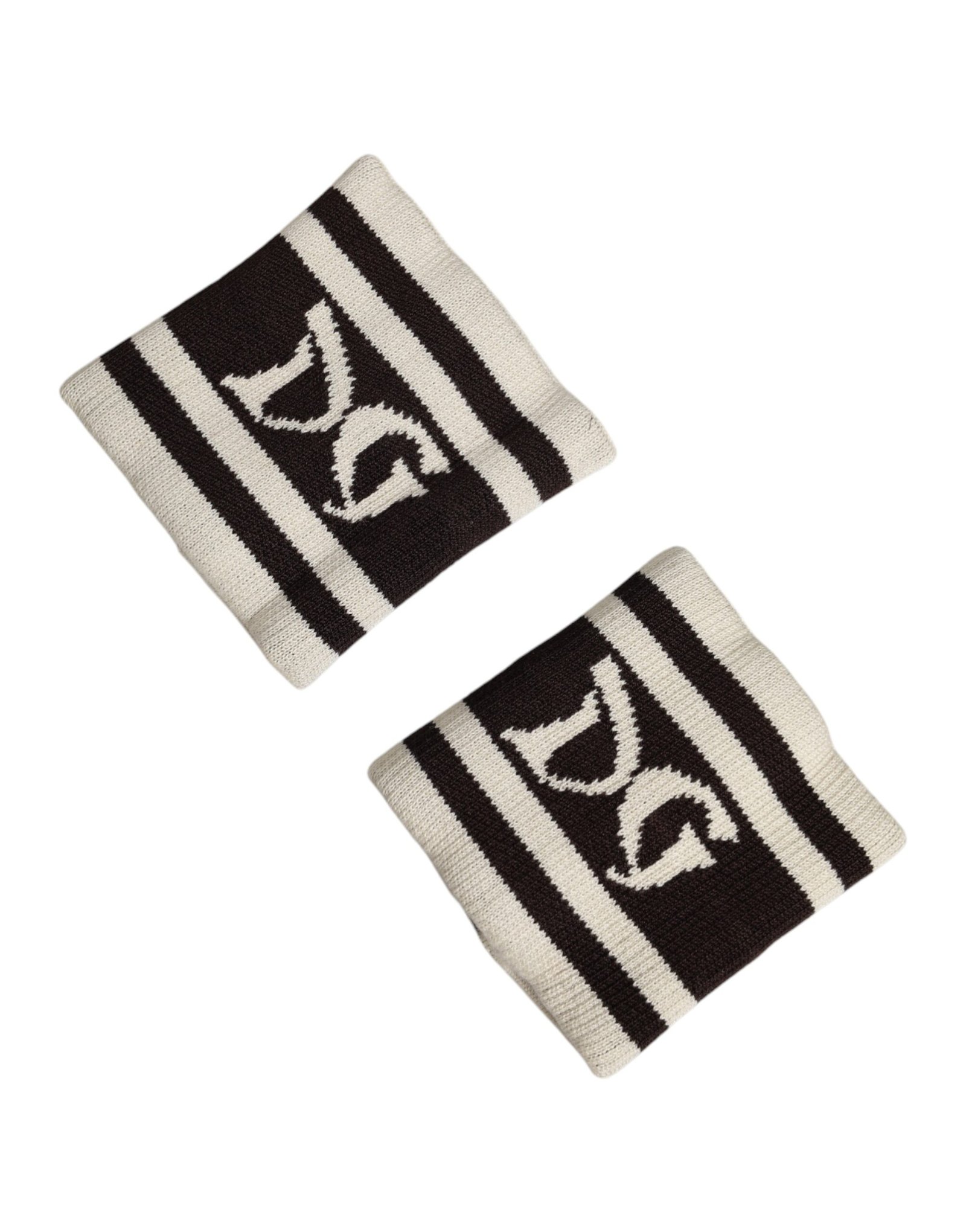Black White DG Logo Cotton 1 Pair Wristband - Image 2