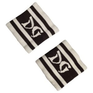 Black White DG Logo Cotton 1 Pair  Wristband