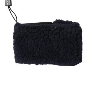Black Wool Knitted Sweatbands Men Wristband