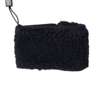 Black Wool Knitted Sweatbands Men Wristband
