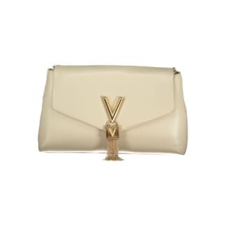 Beige Polyurethane Womens Bag