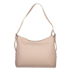 Rosa Poliuretano Donna Bag with Adjustable and Removable Strap