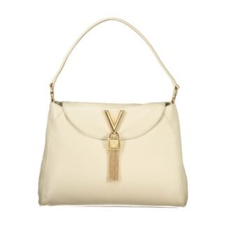 Beige Polyurethane Women's Bag