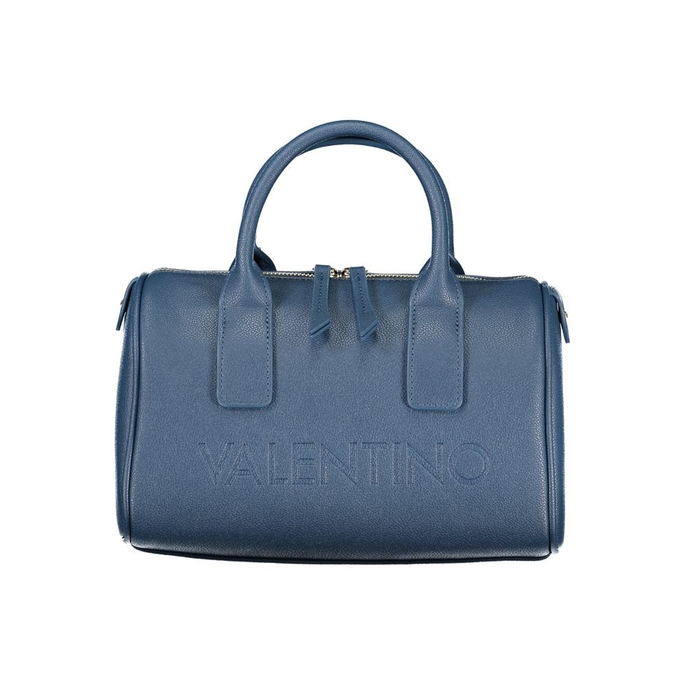 Blue Polyurethane Women's Bag