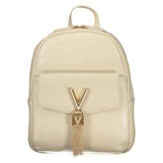 Beige Polyurethane Women's Backpack