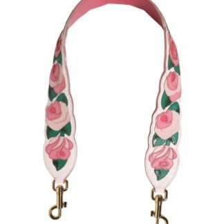 Strap White Floral Calf Leather Bag Accessory Shoulder