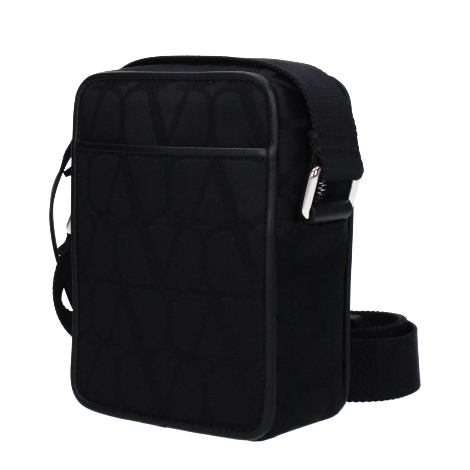 Black Fabric Crossbody Bag - Image 2