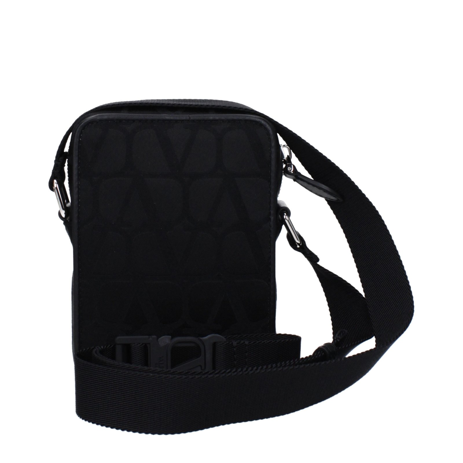 Black Fabric Crossbody Bag - Image 3